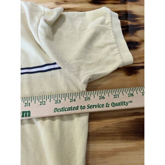 Polo Ralph Lauren Yellow Striped Short Sleeve Polo Shirt Size XXL Classic Preppy - Picture 6 of 10